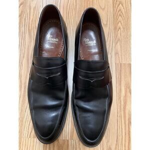 Allen Edmonds Presidio Black Leather Penny Loafers Oxfords 3802 - 14 D - EUC